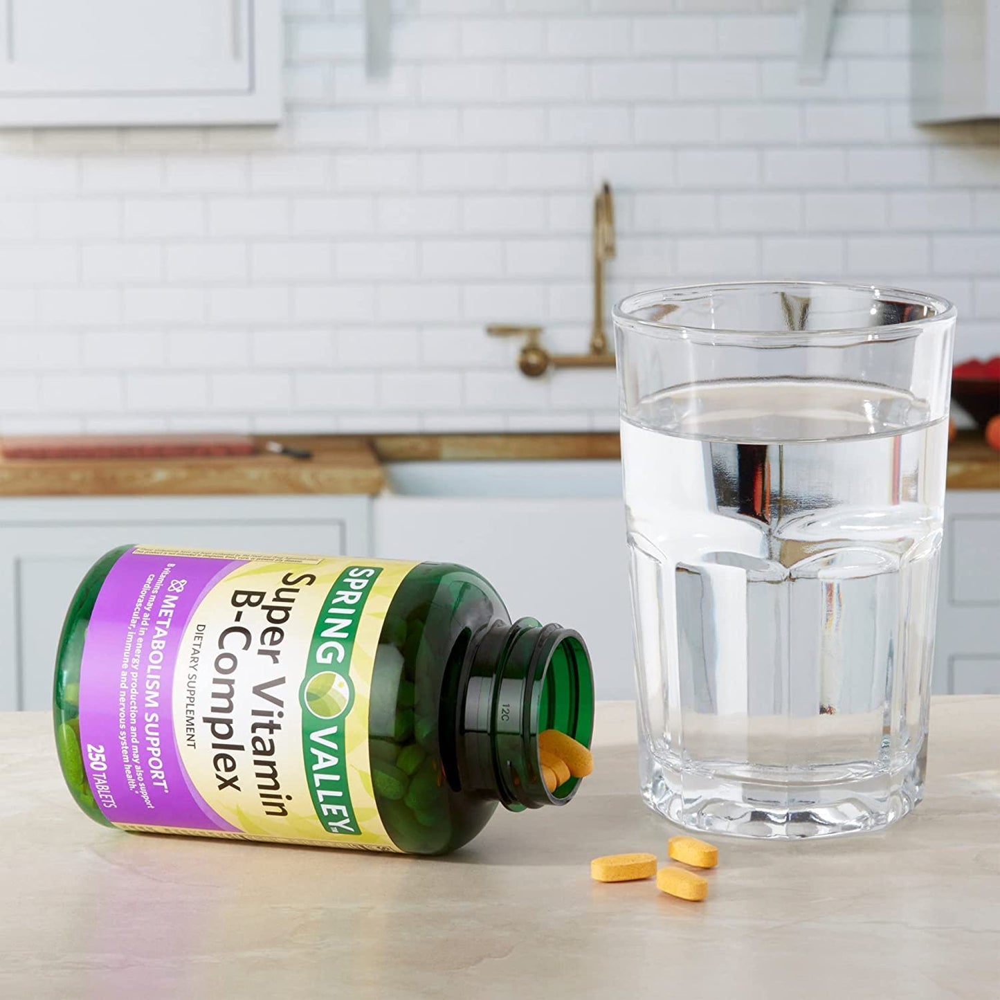 Super Vitamin B-Complex Tablets. Includes Luall Sticker + Super Vitamin B-Complex Tablets Dietary Supplement (250 Tablets)
