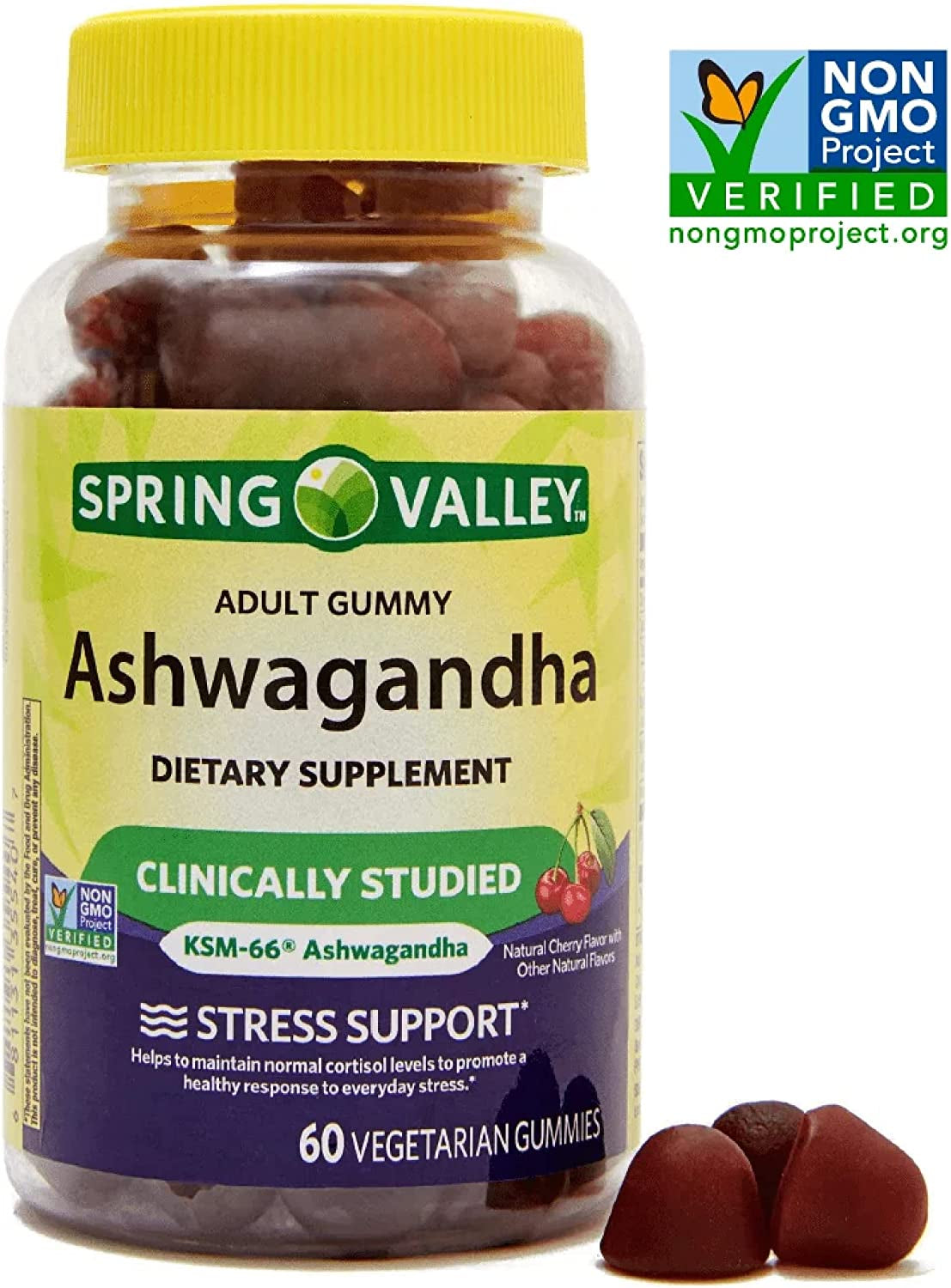 Relax and Recharge with Ashwagandha Gummies, 60Ct. Includes Luall Sticker