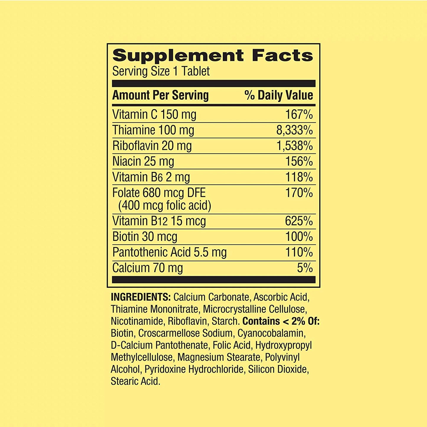 Super Vitamin B-Complex Tablets. Includes Luall Sticker + Super Vitamin B-Complex Tablets Dietary Supplement (250 Tablets)