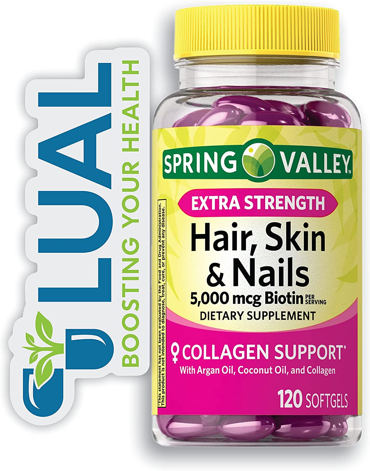 Revitalize Your Beauty with 'S. Includes Luall Sticker + Hair, Skin & Nails Dietary Supplement