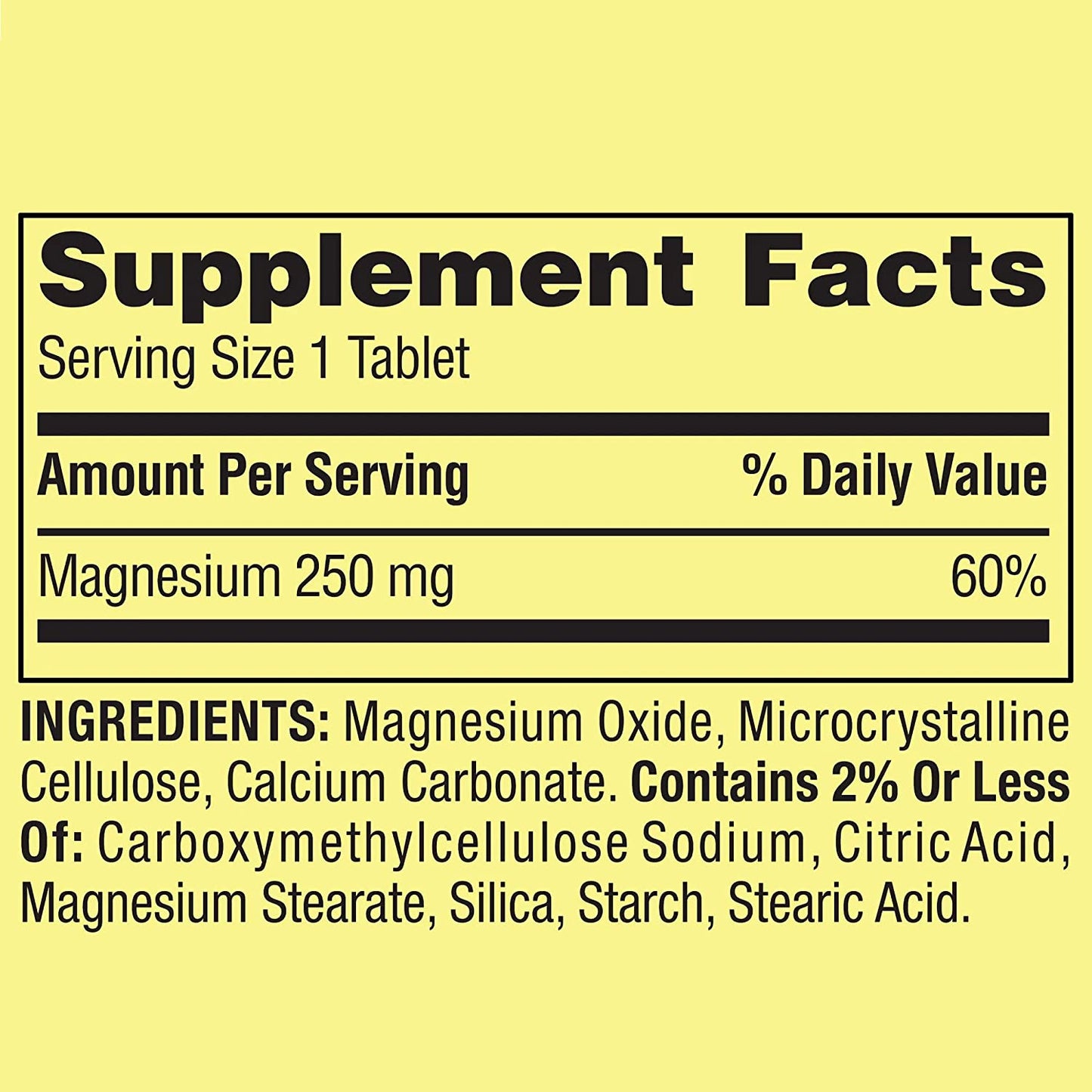 Magnesium for Bone & Muscle Health. Includes Luall Sticker + Magnesium Tablets Dietary Supplement, 250 Mg, 250 Tablets