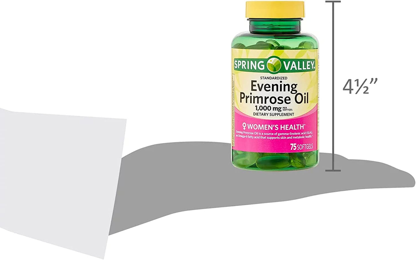 Omega-6 Fatty Acid for Women'S Health: Women'S Health Evening Primrose Oil Softgels, 1000Mg, 75 Count + Luall Sticker(1)