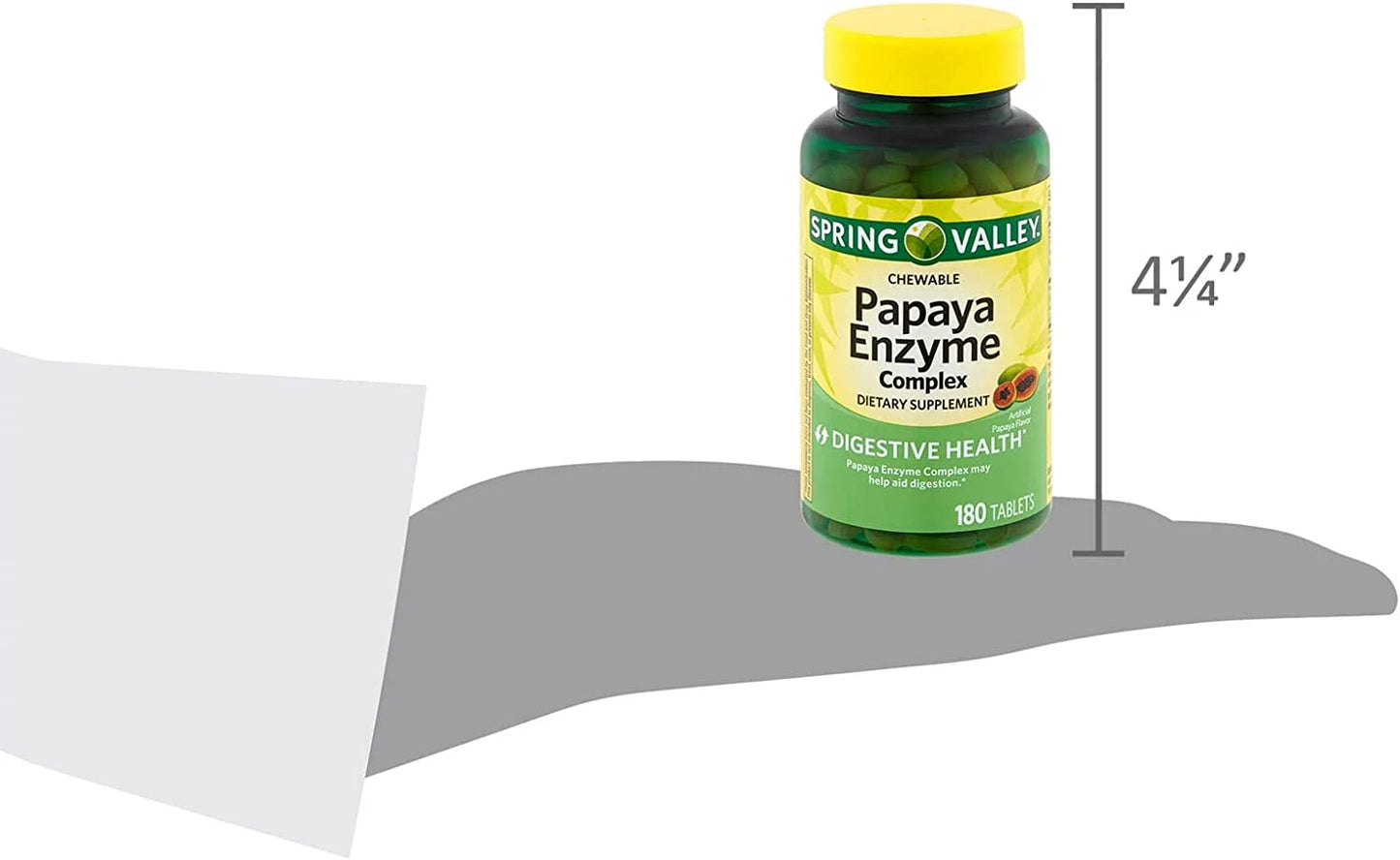 Support Optimal Digestion and Nutrient Absorption with Papaya Enzyme Complex - Chewable Tablets Dietary Supplement, 180 Count. Includes Luall Sticker