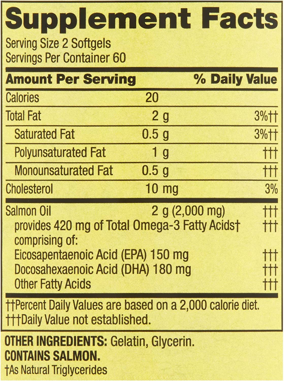Norwegian Salmon Oil Softgels. Includes Luall Sticker + Norwegian Salmon Dietary Supplement, 1,000 Mg, 120 Softgels