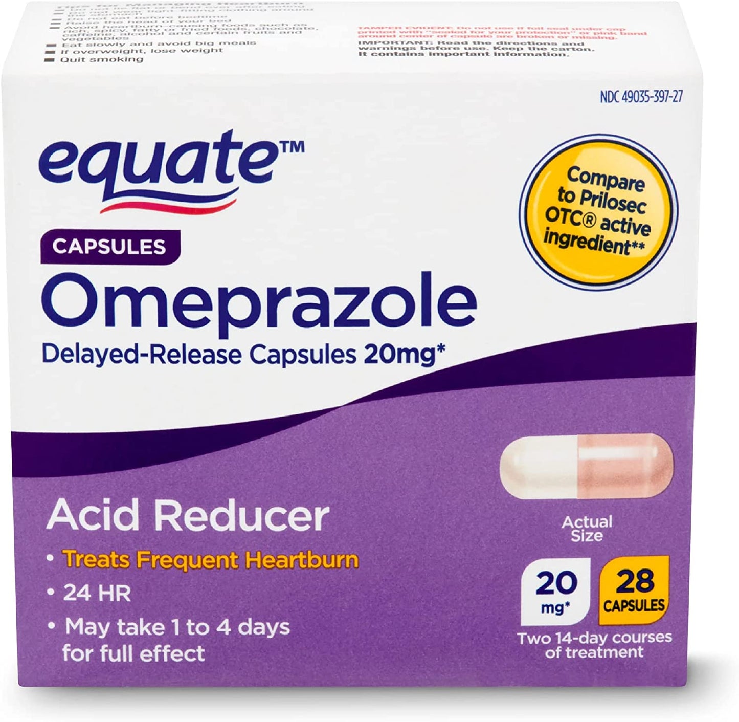 Omeprazole Delayed-Release Capsules, 20 Mg. Includes Luall Sticker + Omeprazole Delayed Release Tablets 20 Mg (Capsules, 28)