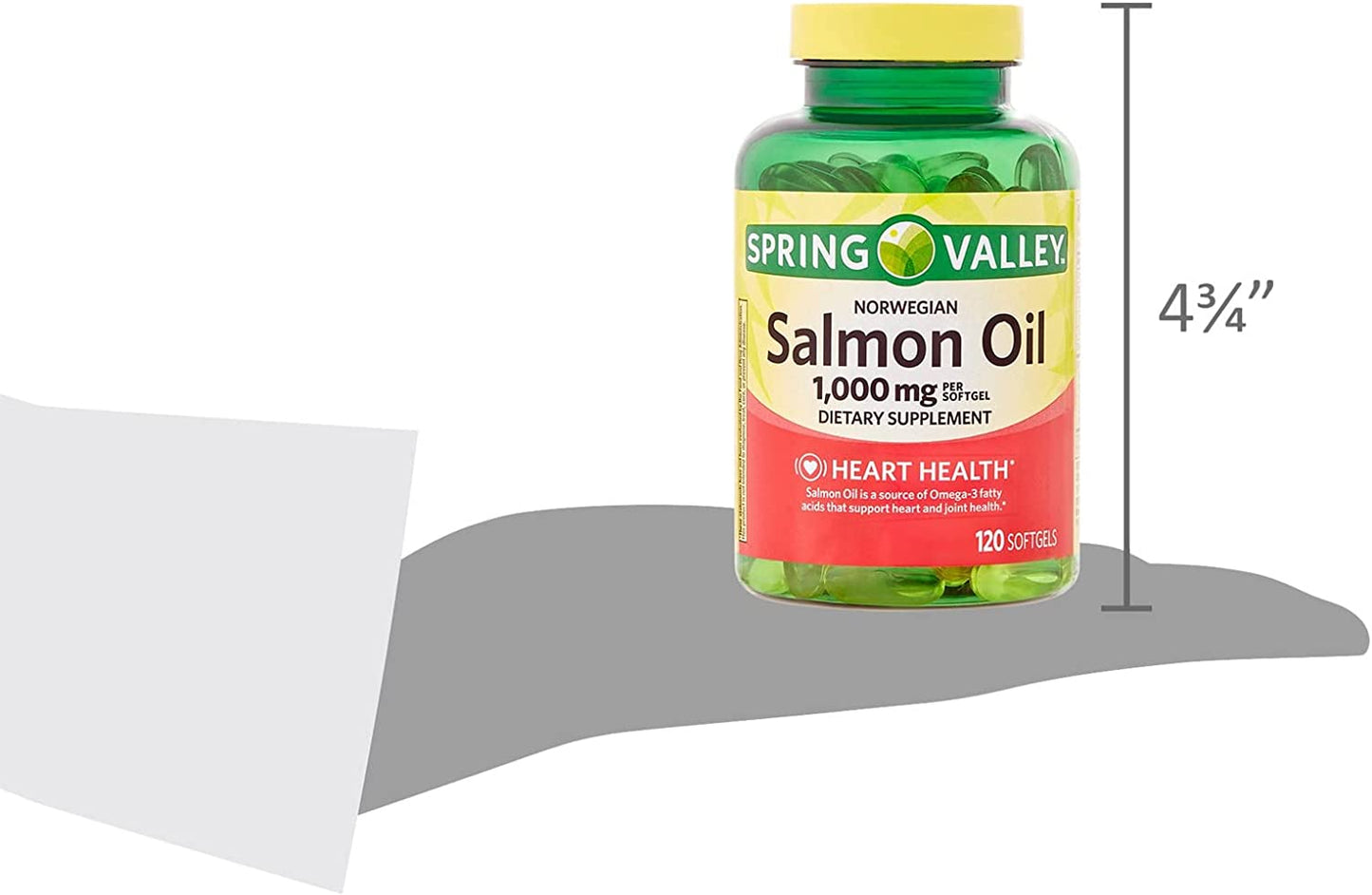 Norwegian Salmon Oil Softgels. Includes Luall Sticker + Norwegian Salmon Dietary Supplement, 1,000 Mg, 120 Softgels