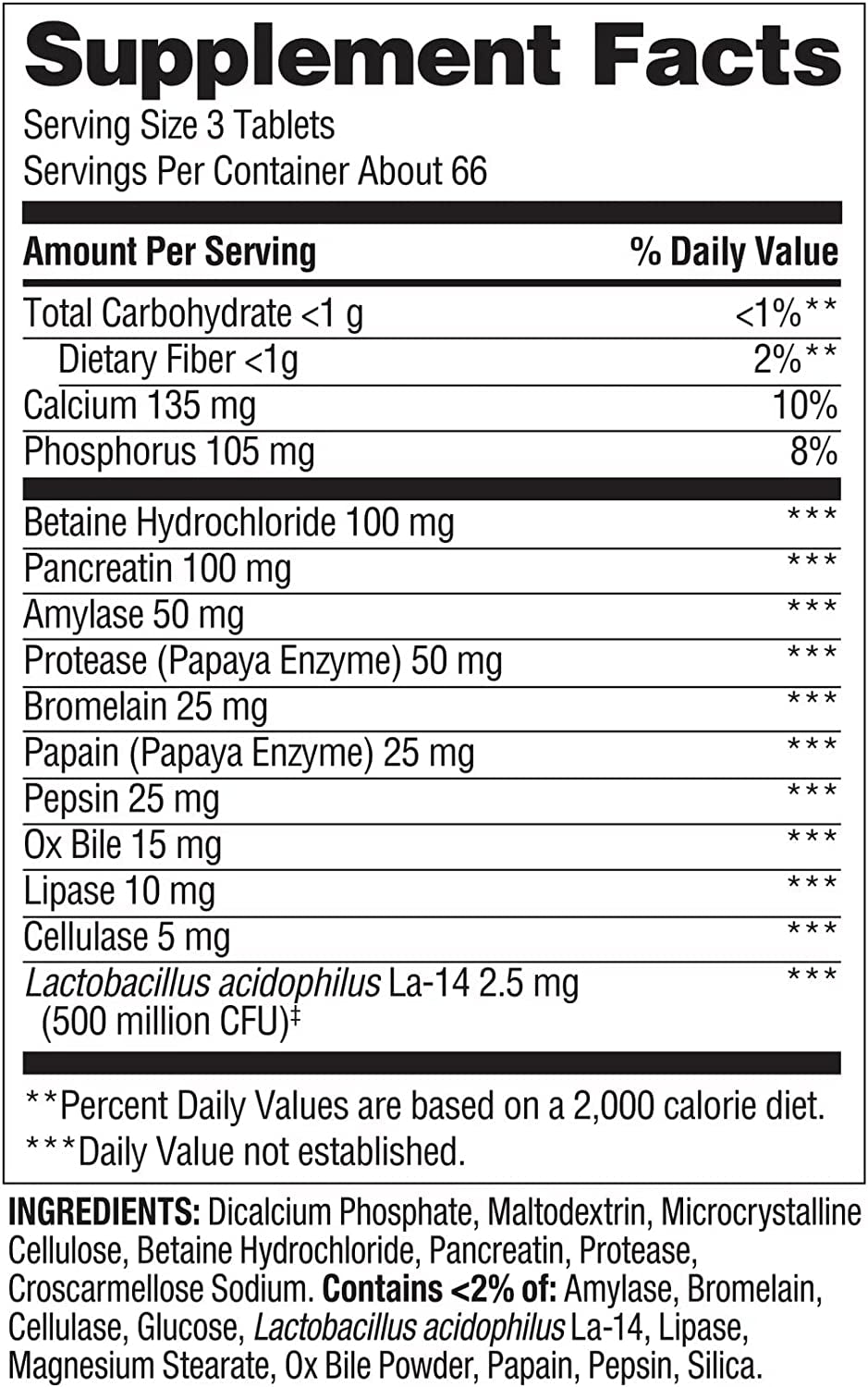 Probiotic Multi-Enzyme Digestive Formula Tablets, 200 Ct - a Comprehensive Blend of Probiotics and Digestive Enzymes to Support Digestive Health. Includes Luall Fridge Magnetic