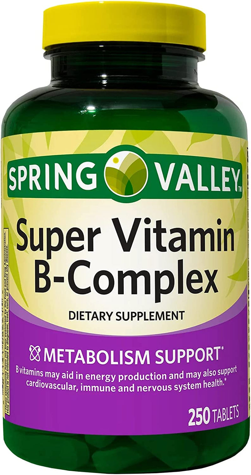 Super Vitamin B-Complex Tablets. Includes Luall Sticker +  Super Vitamin B-Complex Tablets Dietary Supplement (250 Tablets)