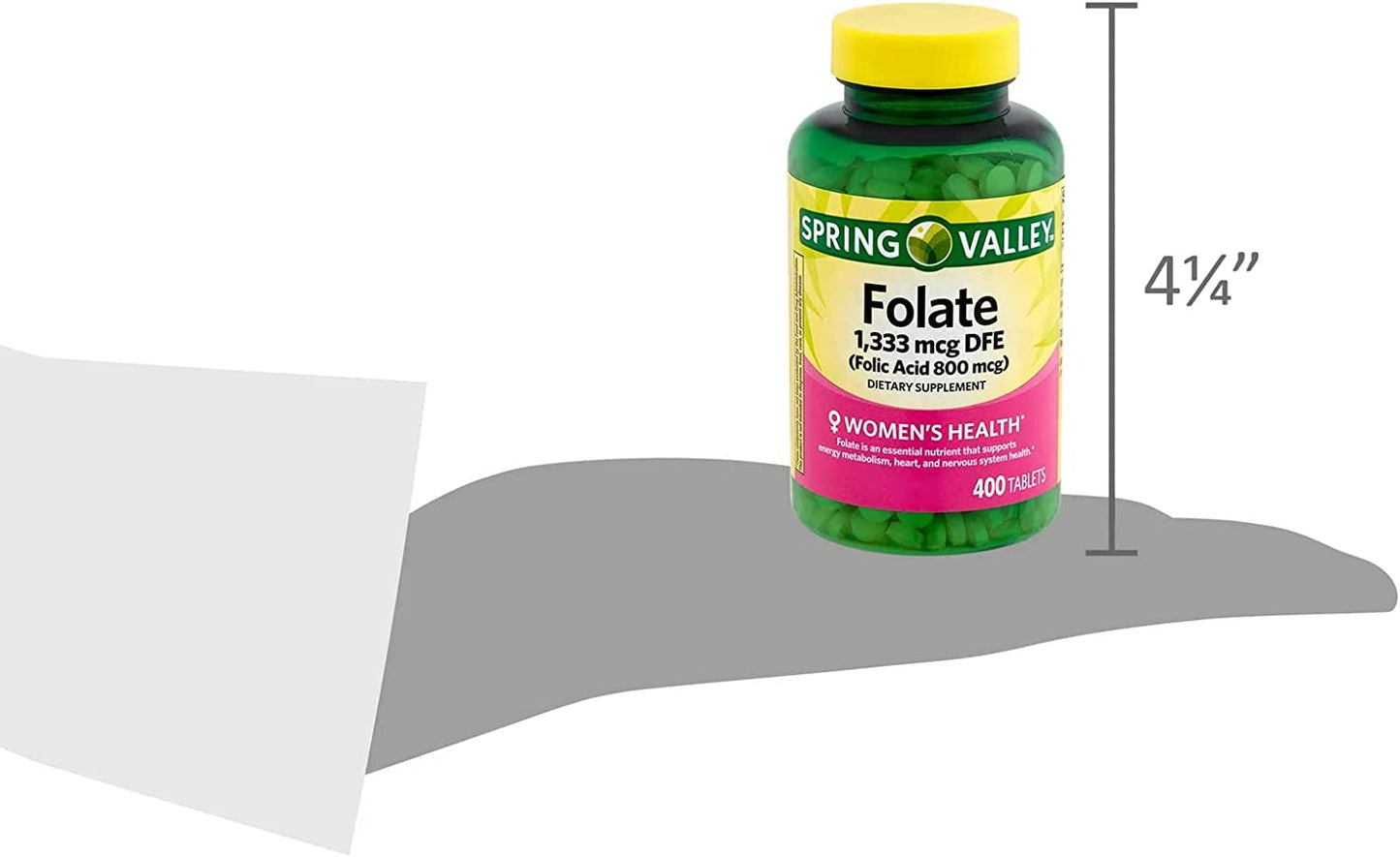 Support Your Body'S Needs with 'S Folate Dietary Supplement - 1,333Mcg, 400 Count. Includes Luall Sticker