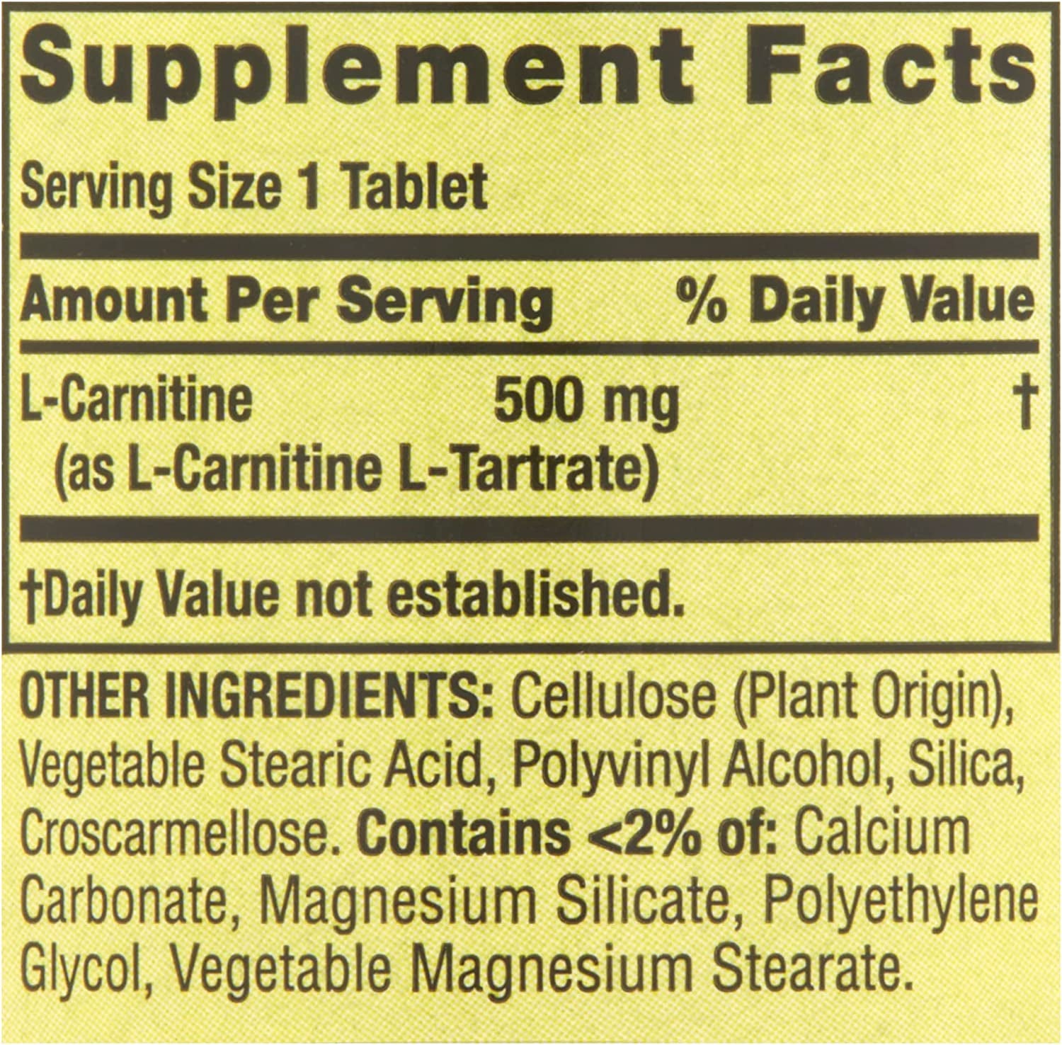 L-Carnitine 500Mg for Heart Health - 30 Tablets Supplement, Gluten-Free & No Artificial Flavors plus a Luall Sticker