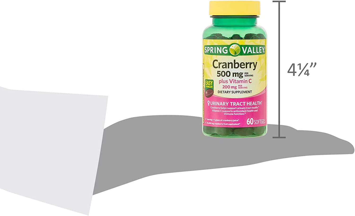 Urinary Tract Health with Cranberry. Includes Luall Sticker +  Cranberry (500 Mg, plus Vitamin C 200 Mg, 60 Softgels)