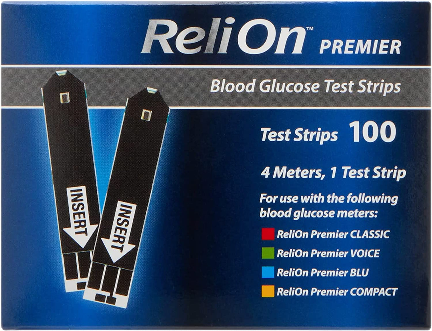 Track Your Blood Sugar Levels, Keep Your Diabetes under Control with Relion Premier Test Strips. Includes l Sticker + Relion Premier Blood Glucose Test Strips