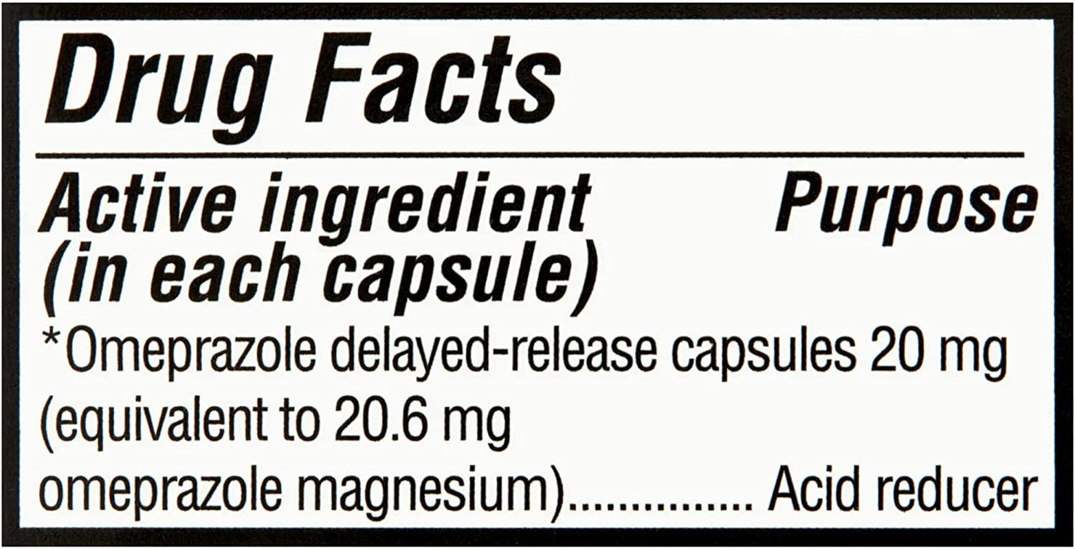 Omeprazole Delayed-Release Capsules, 20 Mg. Includes Luall Sticker +  Omeprazole Delayed Release Tablets 20 Mg (Capsules, 28)