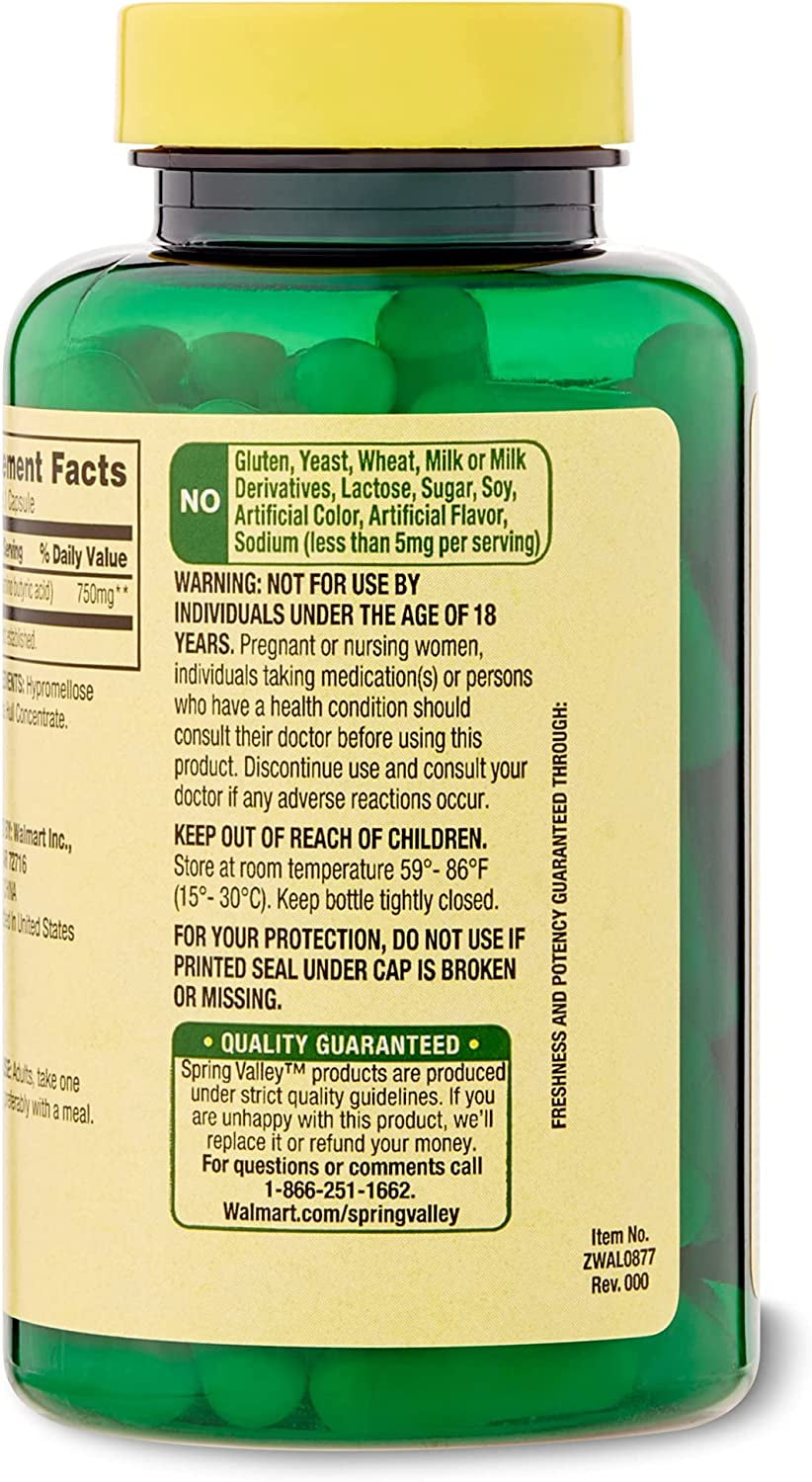 Calm and Relax: a Natural Supplement for Everyday Stress. Includes l Sticker + Spring Valley GABA Amino Acid Supplement 100 Count