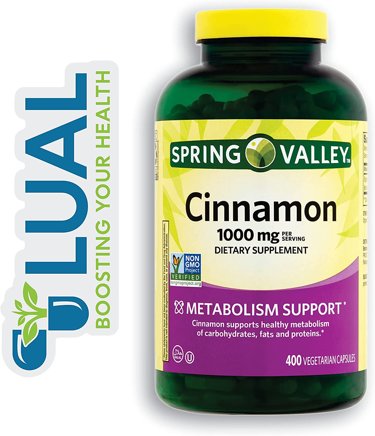 Spring Valley Cinnamon Dietary Supplement, 1000 Mg, 400 Count. Includes l Sticker