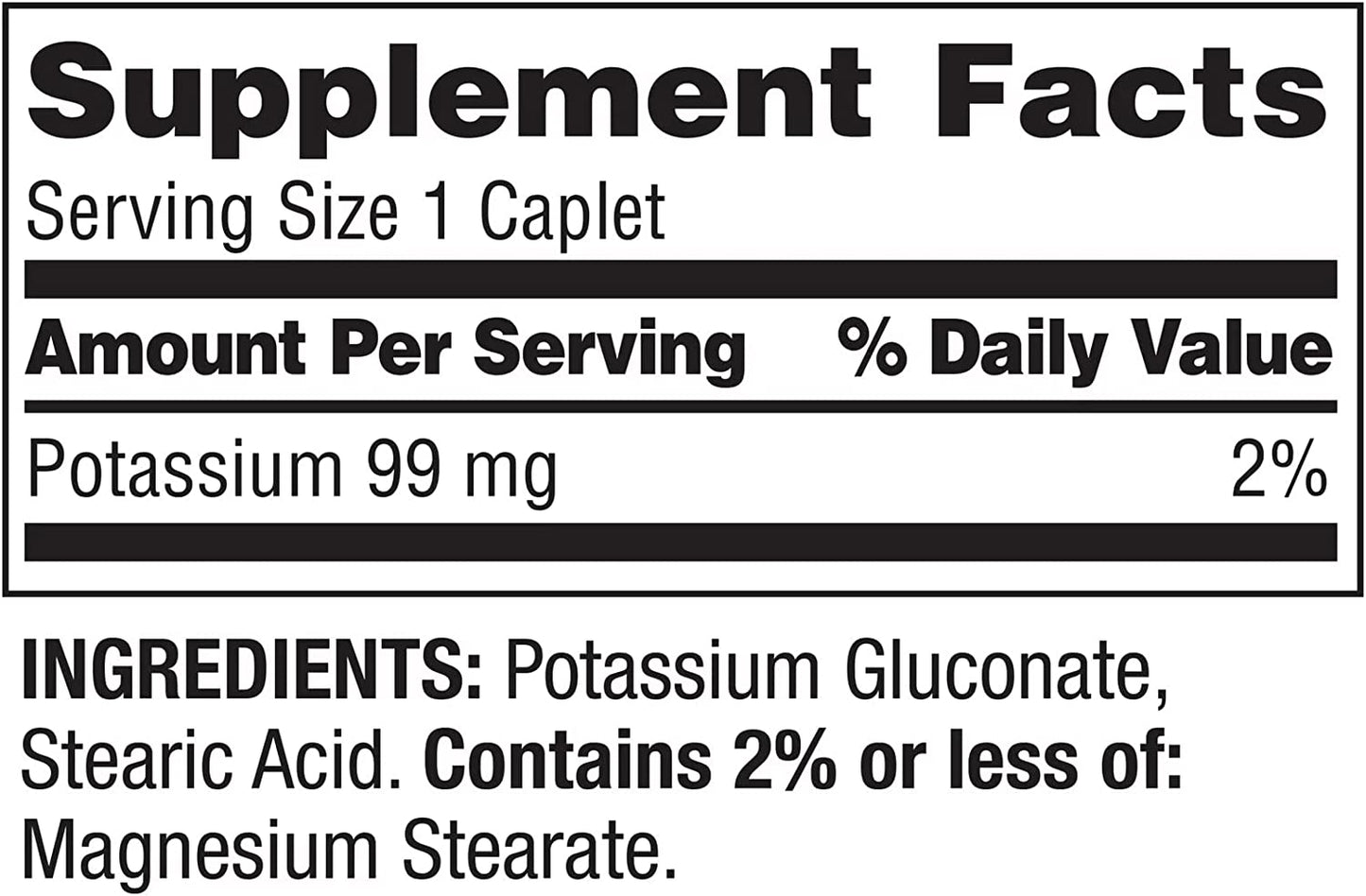 Potassium Caplets + Luall Fridge Magnetic (100)