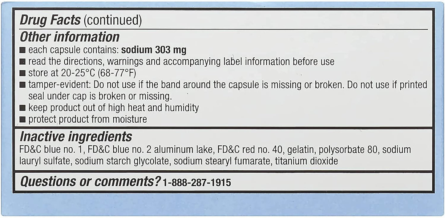 Omeprazole and Sodium Bicarbonate Capsules, 20 Mg/1100 Mg, Acid Reducer, 42 Count plus Luall Sticker