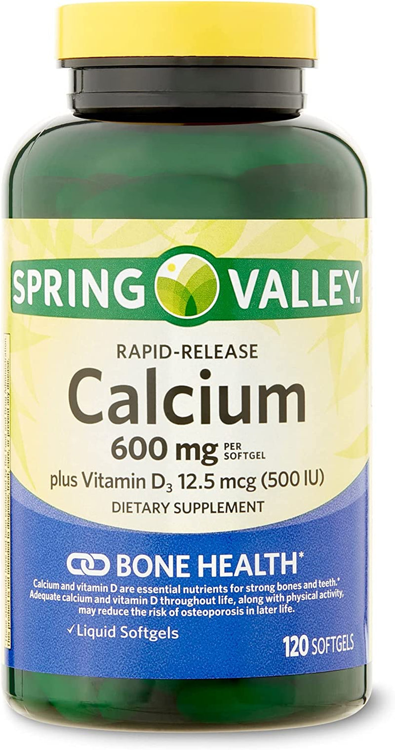 Rapid-Release Calcium 600 Mg 120 Softgels. Includes Luall Sticker