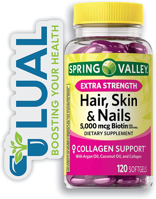 Revitalize Your Beauty with 'S. Includes Luall Sticker +  Hair, Skin & Nails Dietary Supplement