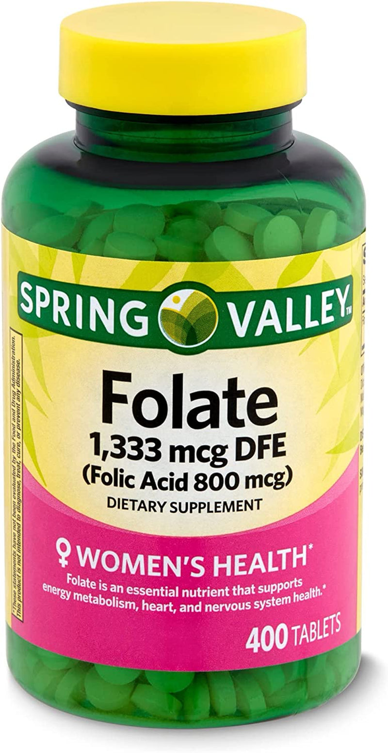 Support Your Body'S Needs with 'S Folate Dietary Supplement - 1,333Mcg, 400 Count. Includes Luall Sticker