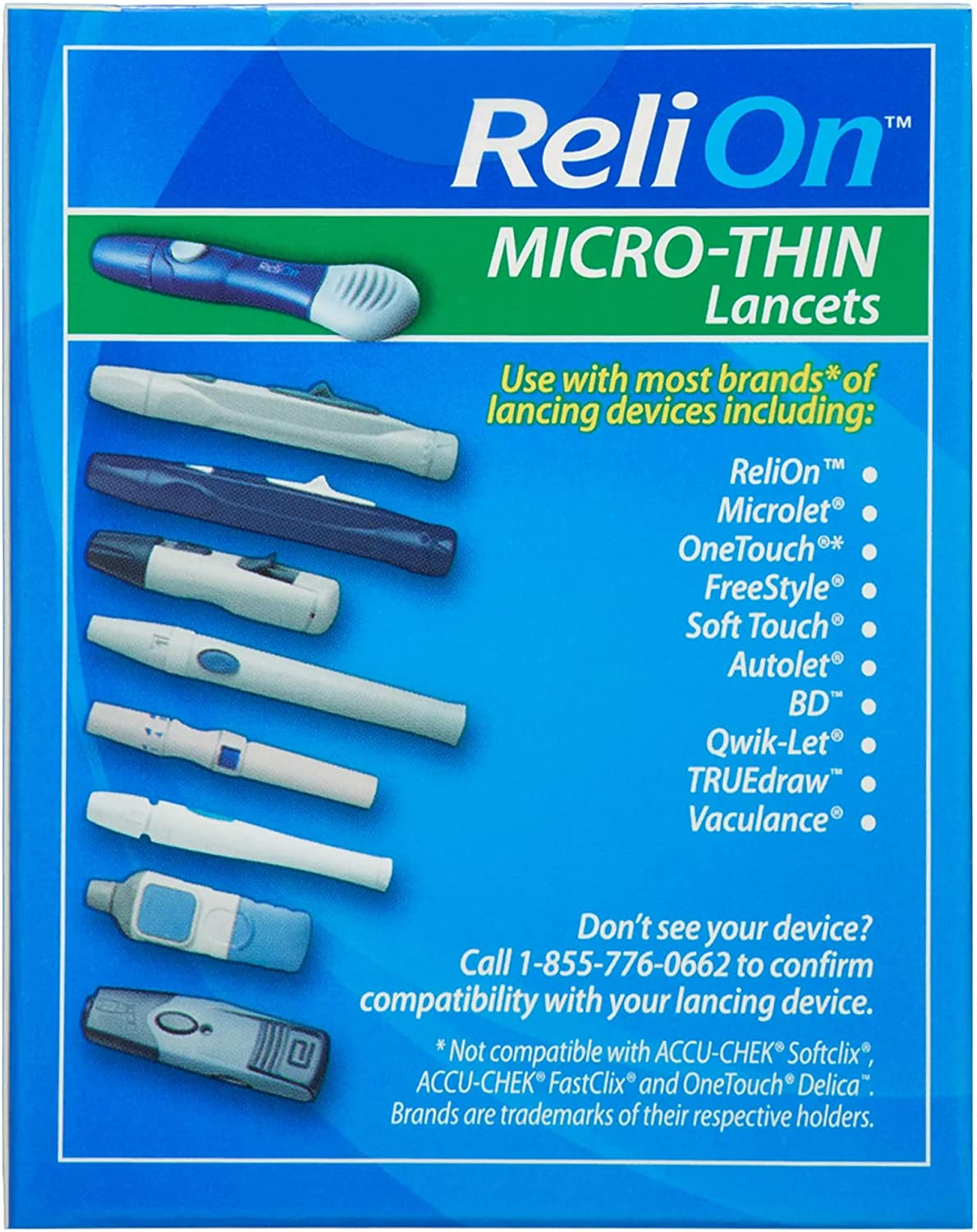 Lancets for Diabetes Testing. Includes l Sticker + Relion Micro-Thin Lancets, 33-Gauge, 100 Count