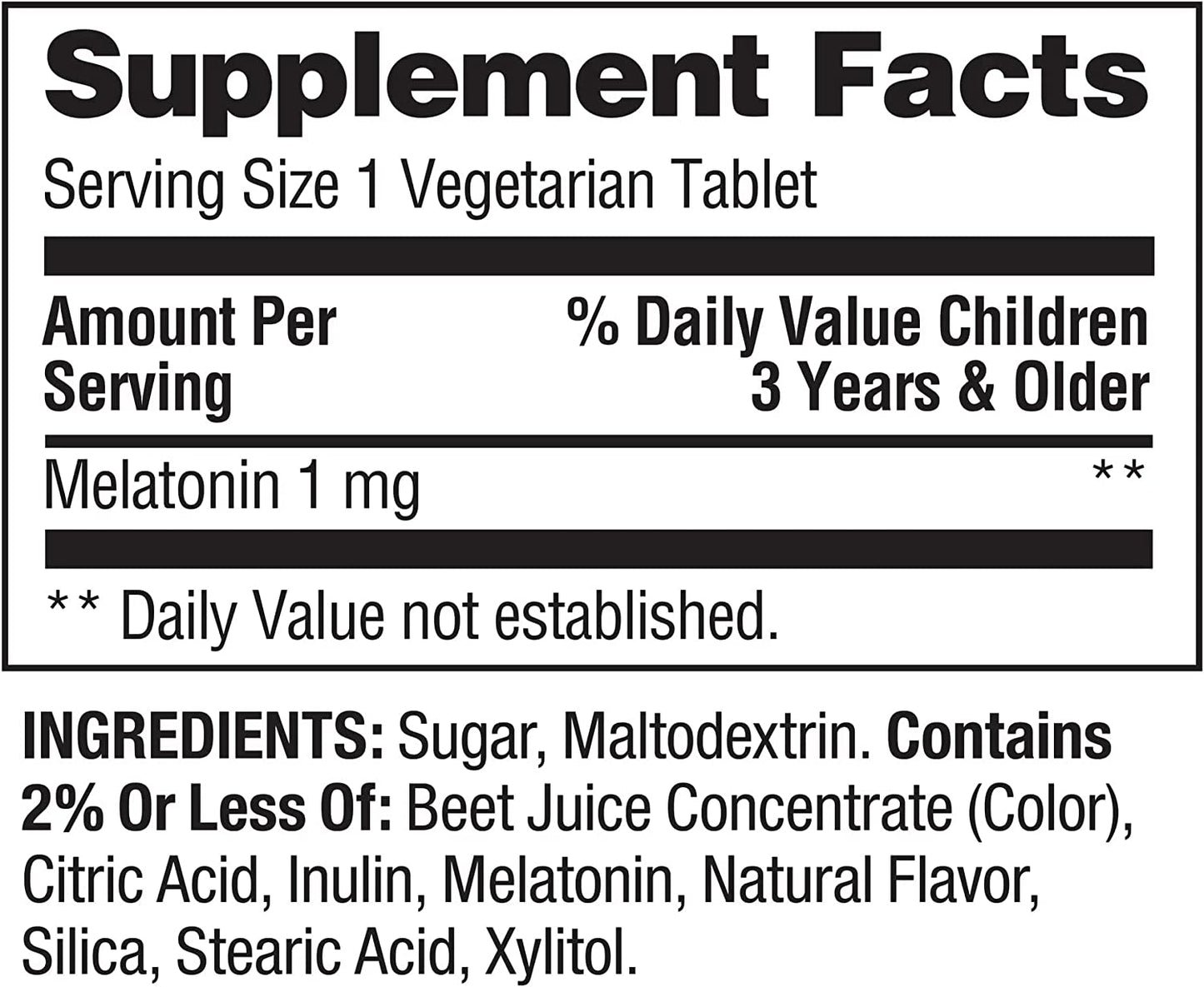 Kids Melatonin Chewable Tablets: 1Mg of Natural Sleep Support with Grape Flavor, 60 Count + Luall Sticker