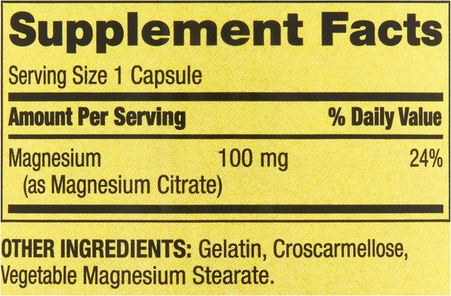 Magnesium Citrate for Bone Health. Includes Luall Sticker +  Rapid-Release Magnesium Citrate Dietary Supplement, 100 Mg, 100 Capsules