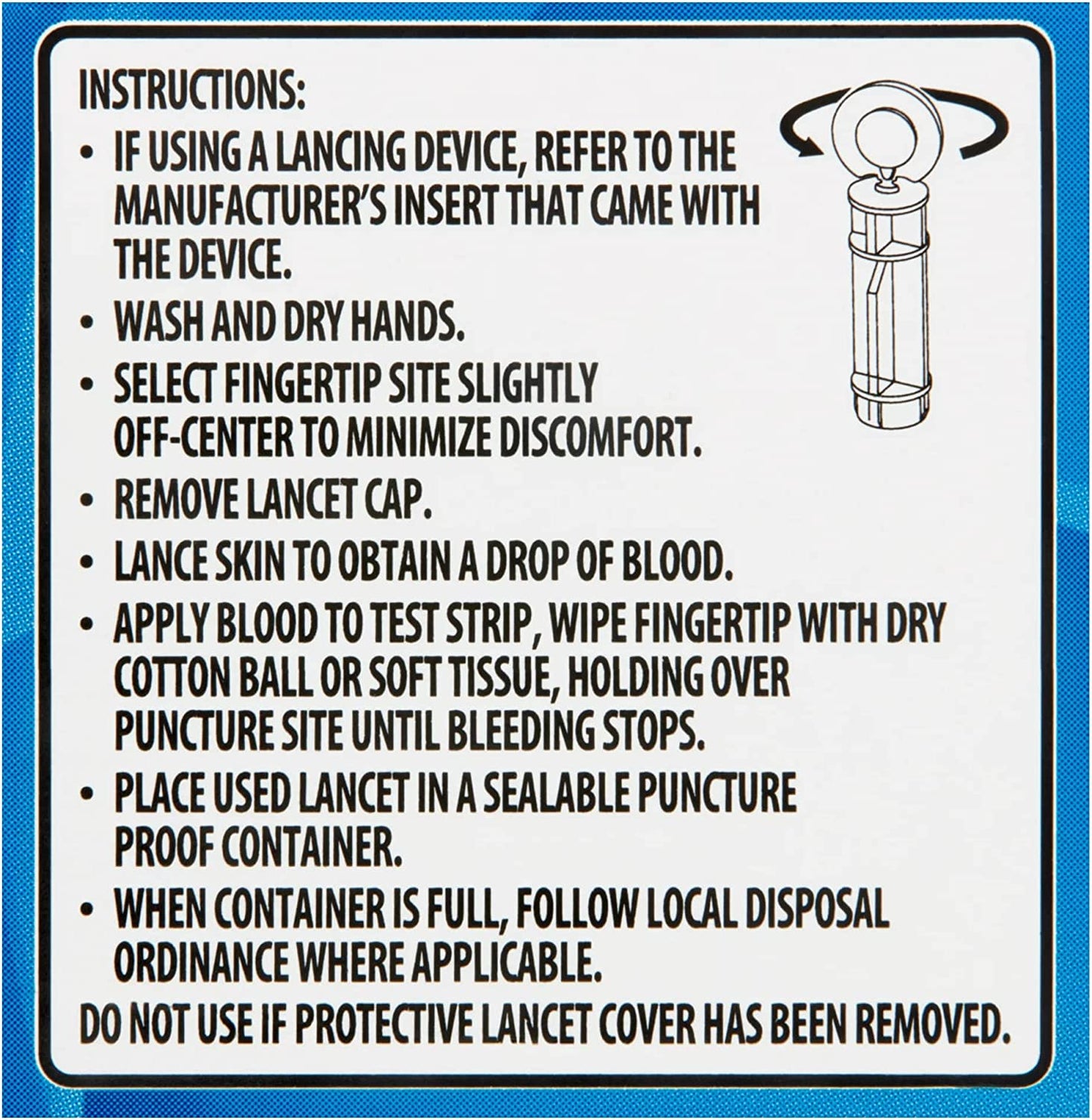 Lancets for Diabetes Testing. Includes l Sticker + Relion Micro-Thin Lancets, 33-Gauge, 100 Count