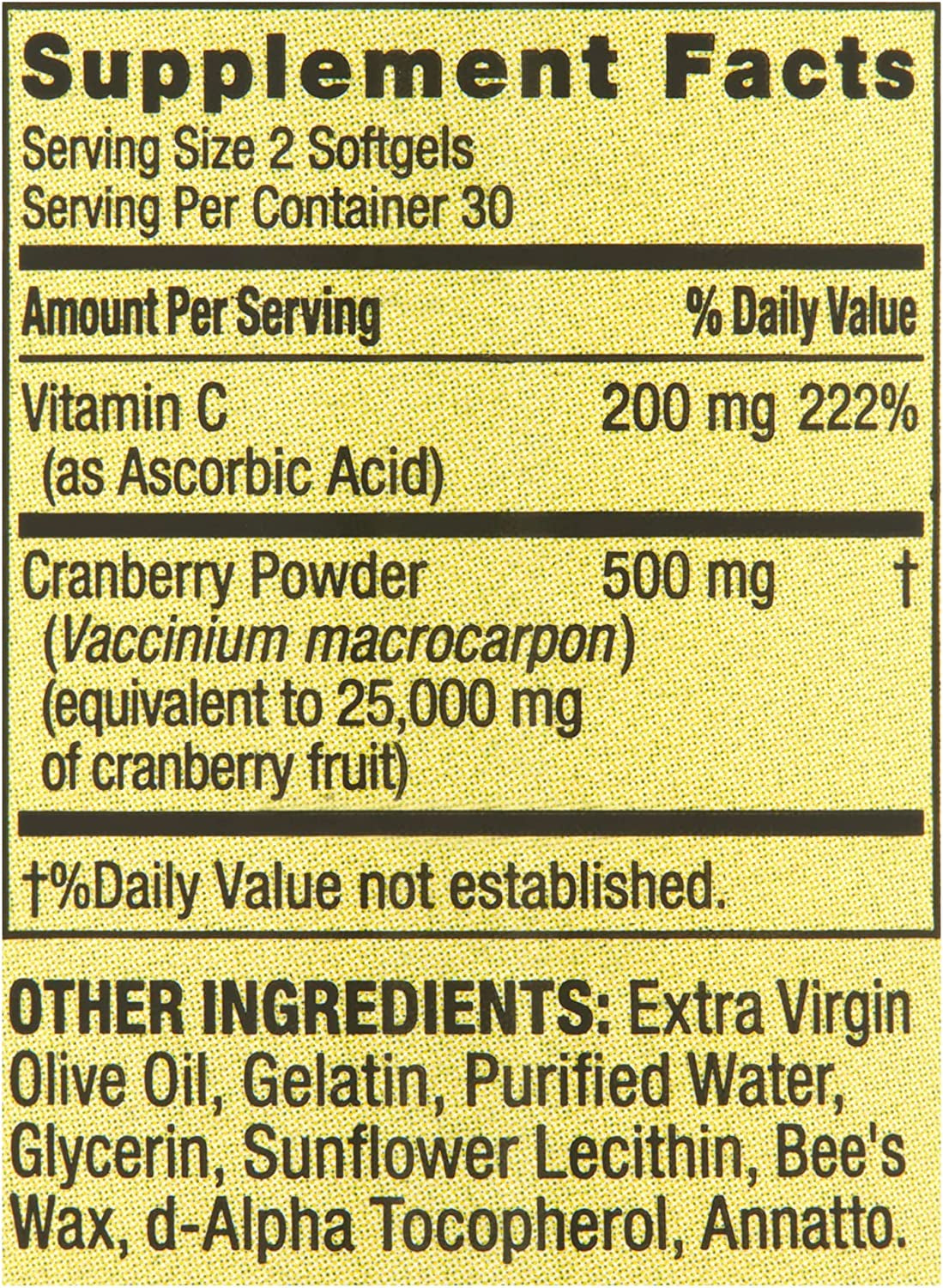 Urinary Tract Health with Cranberry. Includes Luall Sticker +  Cranberry (500 Mg, plus Vitamin C 200 Mg, 60 Softgels)