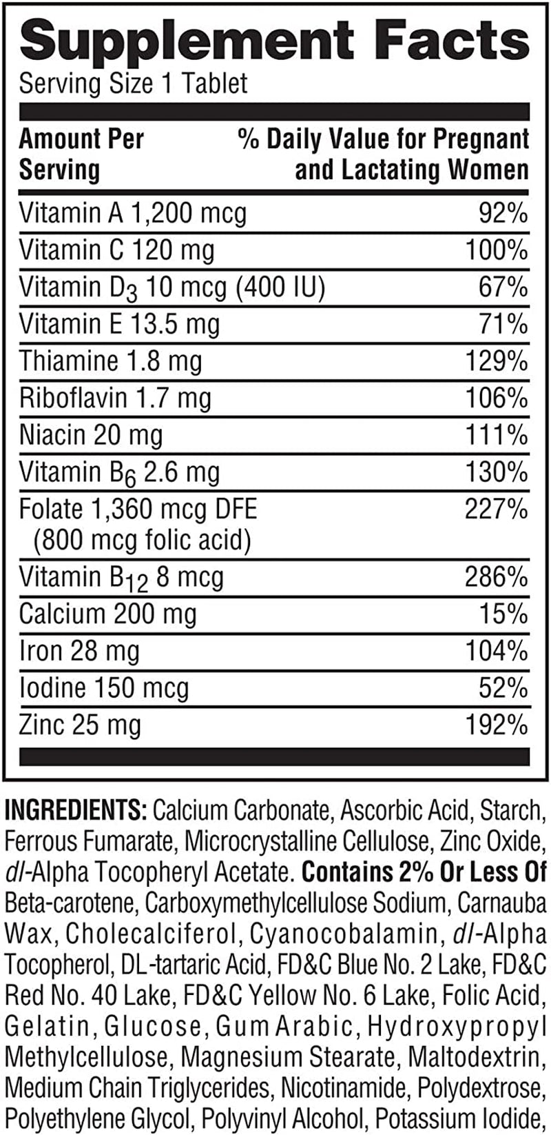 Prenatal Multivitamin - 100 Tablets of Essential Nutrients for You and Your Growing Baby. Includes Luall Sticker