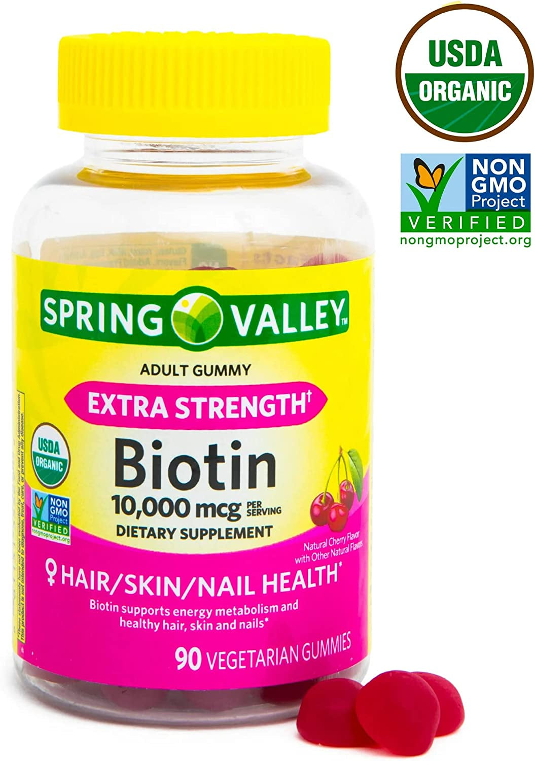 Get Your Daily Dose of Biotin with Delicious Vegetarian Gummies. Includes Luall Sticker +  Biotin 10,000 Mcg,