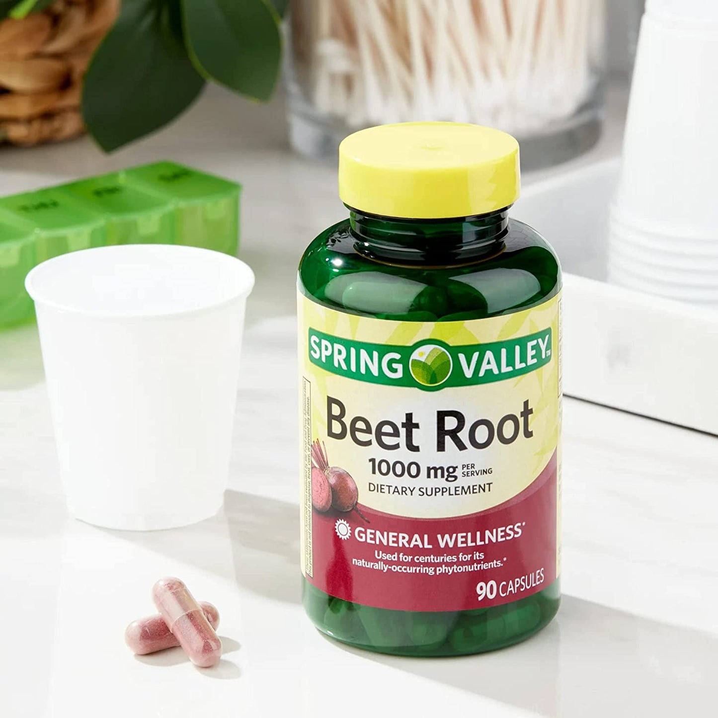 Revitalize Your Health with  Beet Root Supplement: 1000Mg per Capsule, 90 Count + Luall Sticker