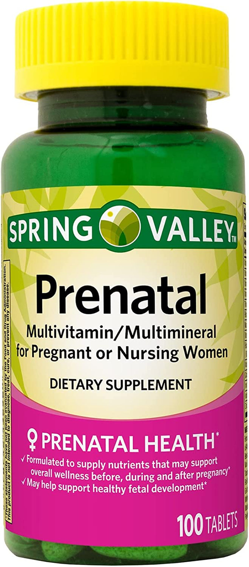 Prenatal Multivitamin - 100 Tablets of Essential Nutrients for You and Your Growing Baby. Includes Luall Sticker