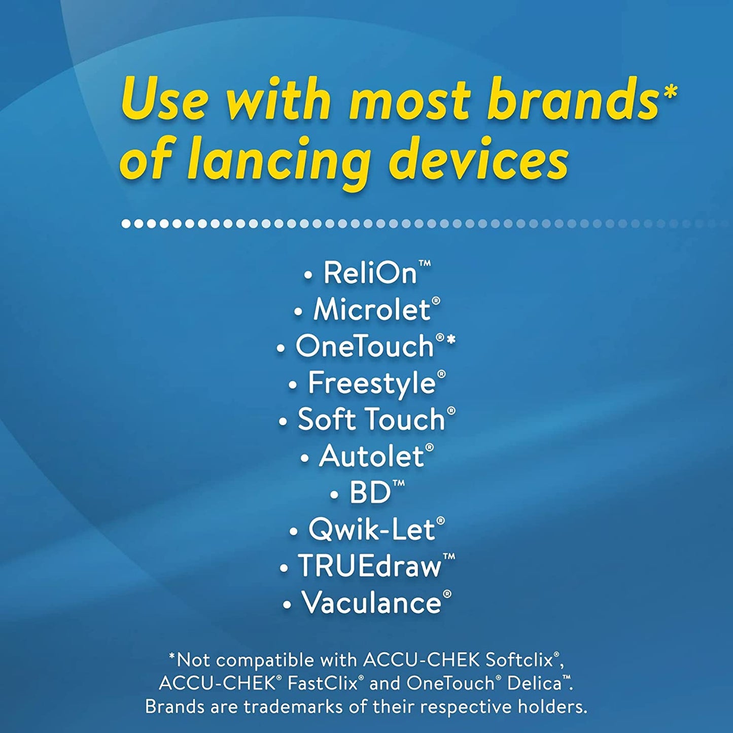 Lancing Device Compatible with Most Brands. Includes l Sticker + 1 Relion Lancing Device plus 10 Ultra-Thin Lancets