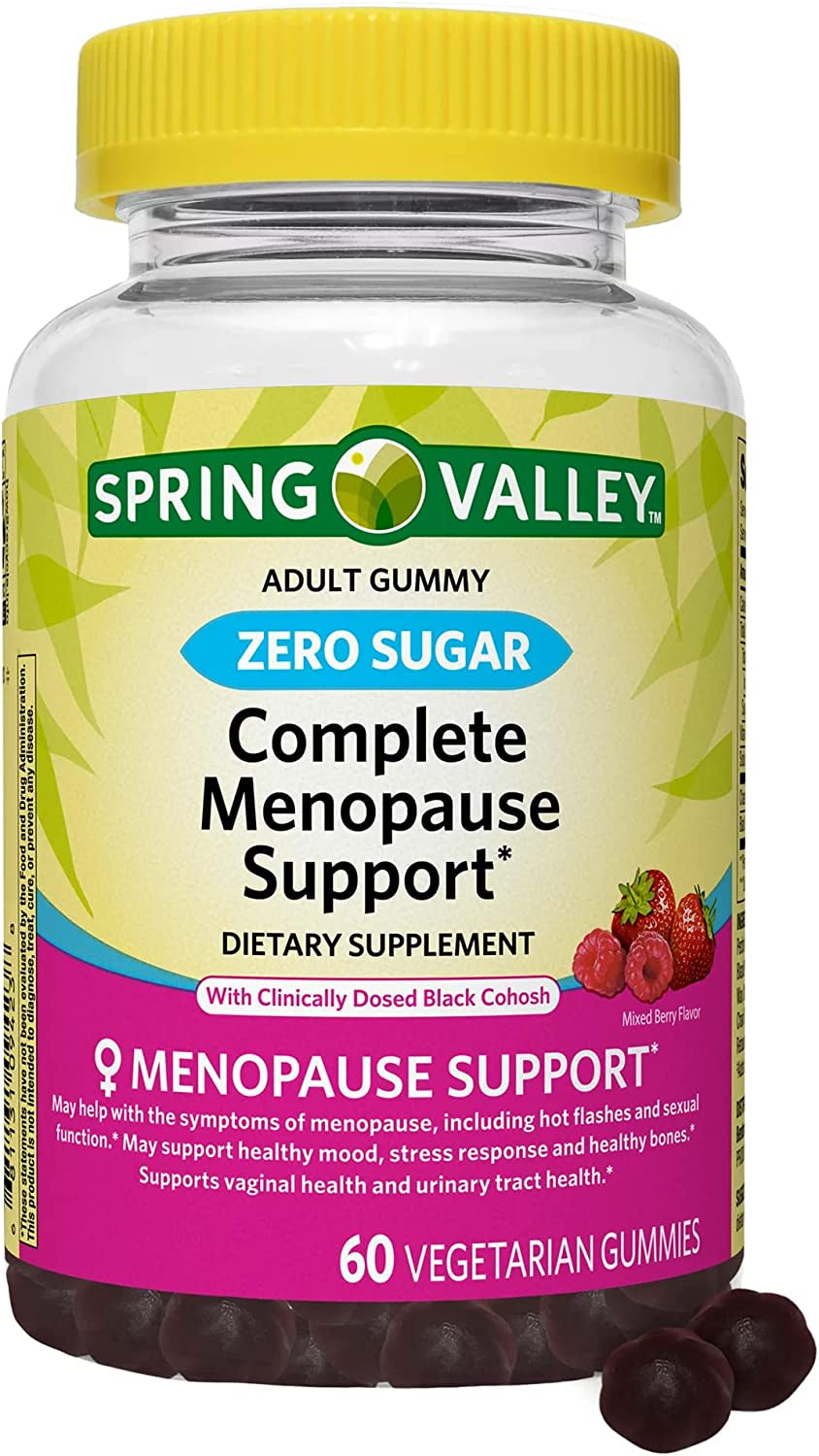 Experience Natural Relief with  Menopause Support Gummies - 60 Count (Pack of 2). Includes Luall Sticker