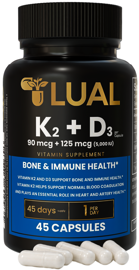 Vitamin D3 K2 Supplement by LUAL