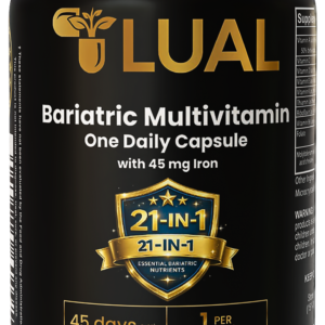 LUAL Bariatric Multivitamin One Daily Capsule with 45mg Iron - 45 Vegetarian Capsules