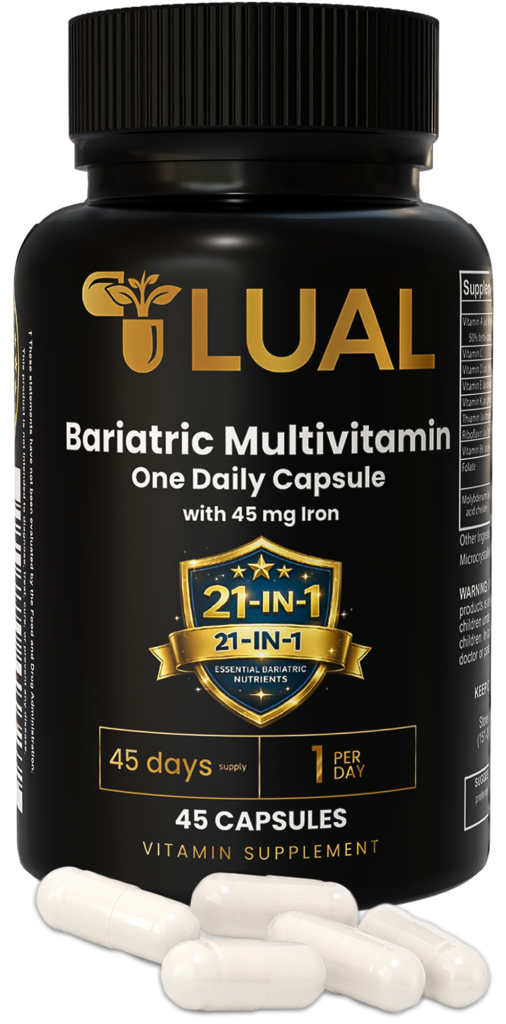 LUAL Bariatric Multivitamin One Daily Capsule with 45mg Iron - 45 Vegetarian Capsules